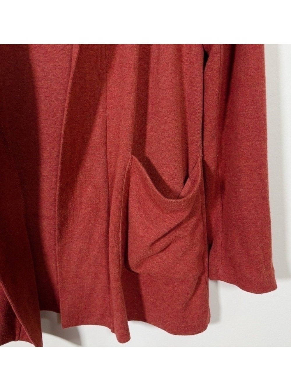 Code x Mode Lightweight Open-Front Rust Cardigan - Picture 7 of 13
